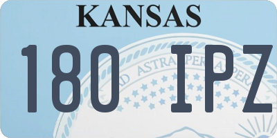 KS license plate 180IPZ