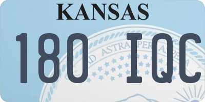 KS license plate 180IQC