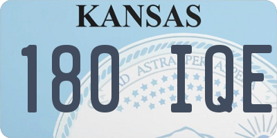 KS license plate 180IQE