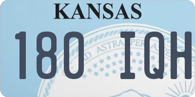 KS license plate 180IQH