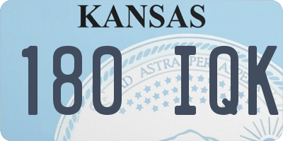 KS license plate 180IQK