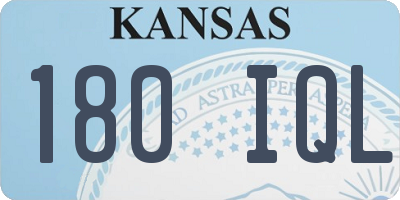 KS license plate 180IQL