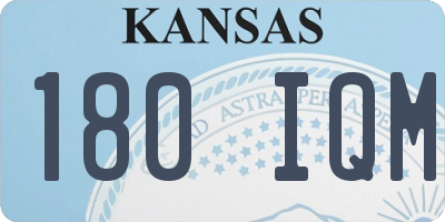 KS license plate 180IQM