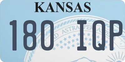 KS license plate 180IQP