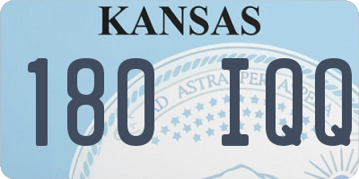 KS license plate 180IQQ