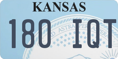 KS license plate 180IQT