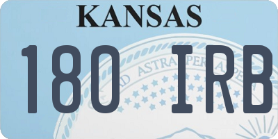 KS license plate 180IRB