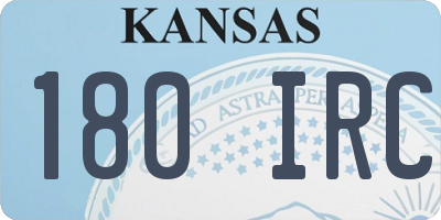 KS license plate 180IRC