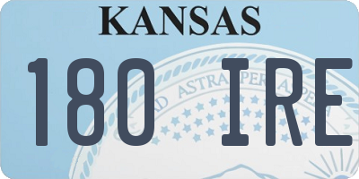 KS license plate 180IRE