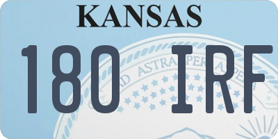 KS license plate 180IRF