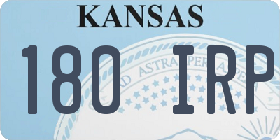 KS license plate 180IRP