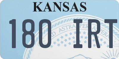 KS license plate 180IRT