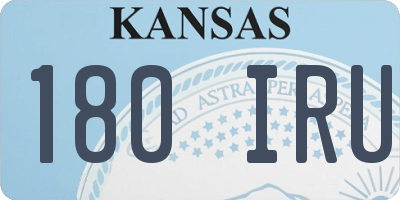 KS license plate 180IRU