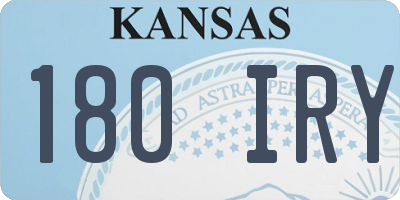 KS license plate 180IRY