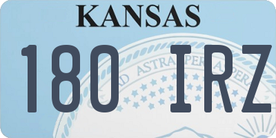 KS license plate 180IRZ