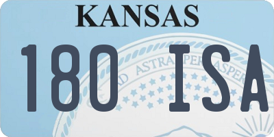 KS license plate 180ISA