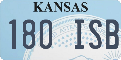 KS license plate 180ISB