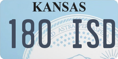 KS license plate 180ISD