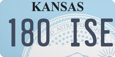 KS license plate 180ISE