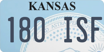 KS license plate 180ISF