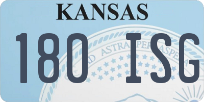 KS license plate 180ISG
