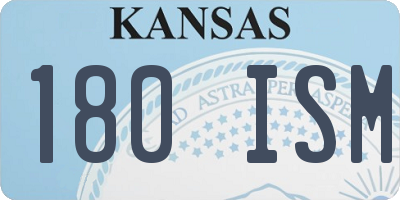 KS license plate 180ISM