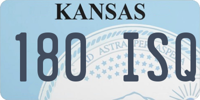 KS license plate 180ISQ