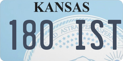 KS license plate 180IST