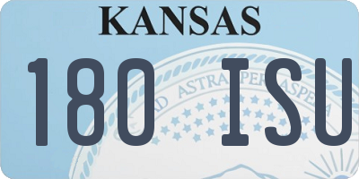 KS license plate 180ISU