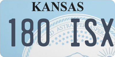 KS license plate 180ISX