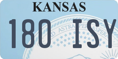 KS license plate 180ISY