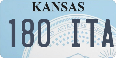 KS license plate 180ITA