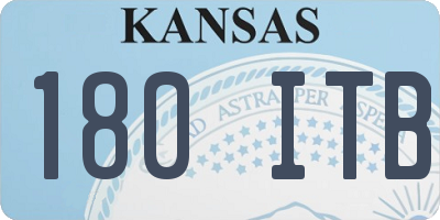 KS license plate 180ITB