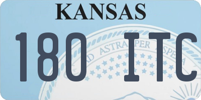 KS license plate 180ITC