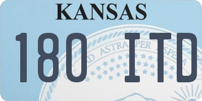 KS license plate 180ITD