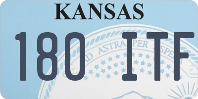 KS license plate 180ITF