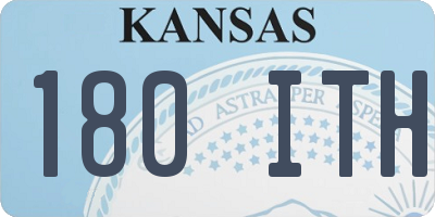 KS license plate 180ITH