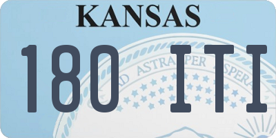 KS license plate 180ITI
