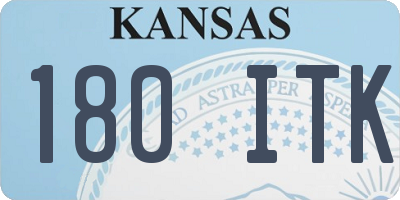 KS license plate 180ITK