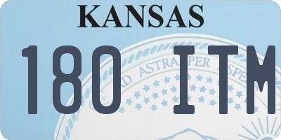 KS license plate 180ITM