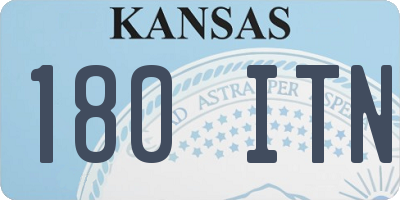 KS license plate 180ITN