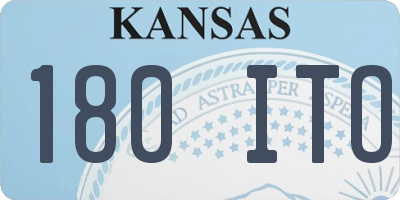 KS license plate 180ITO