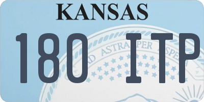 KS license plate 180ITP