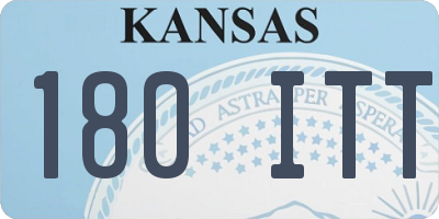 KS license plate 180ITT