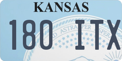 KS license plate 180ITX