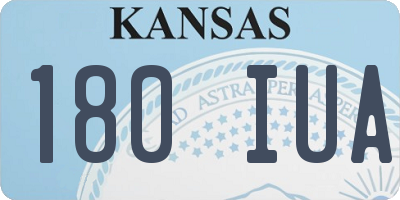 KS license plate 180IUA