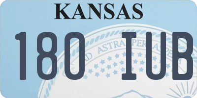 KS license plate 180IUB