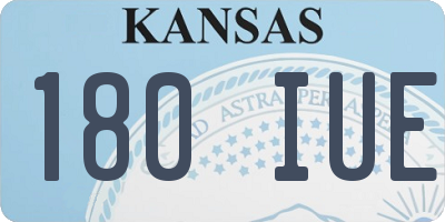 KS license plate 180IUE