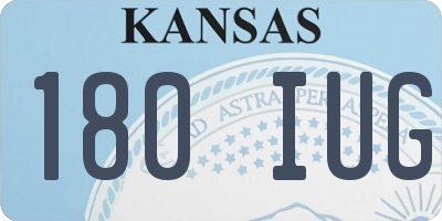 KS license plate 180IUG