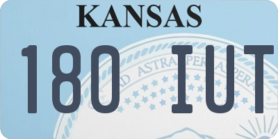 KS license plate 180IUT